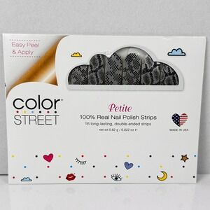 Color Street Petite Nail Polish Strips – Goodnight Hiss – 16 Strips – NEW